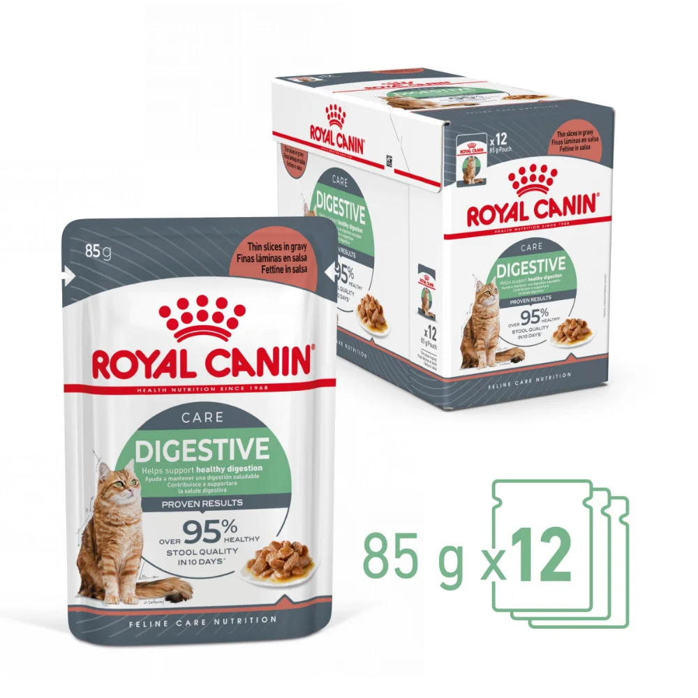 ROYAL CANIN Digest Sensitive Care Adult, hrană umedă pisică, confort digestiv (în sos), 12x85g [3]