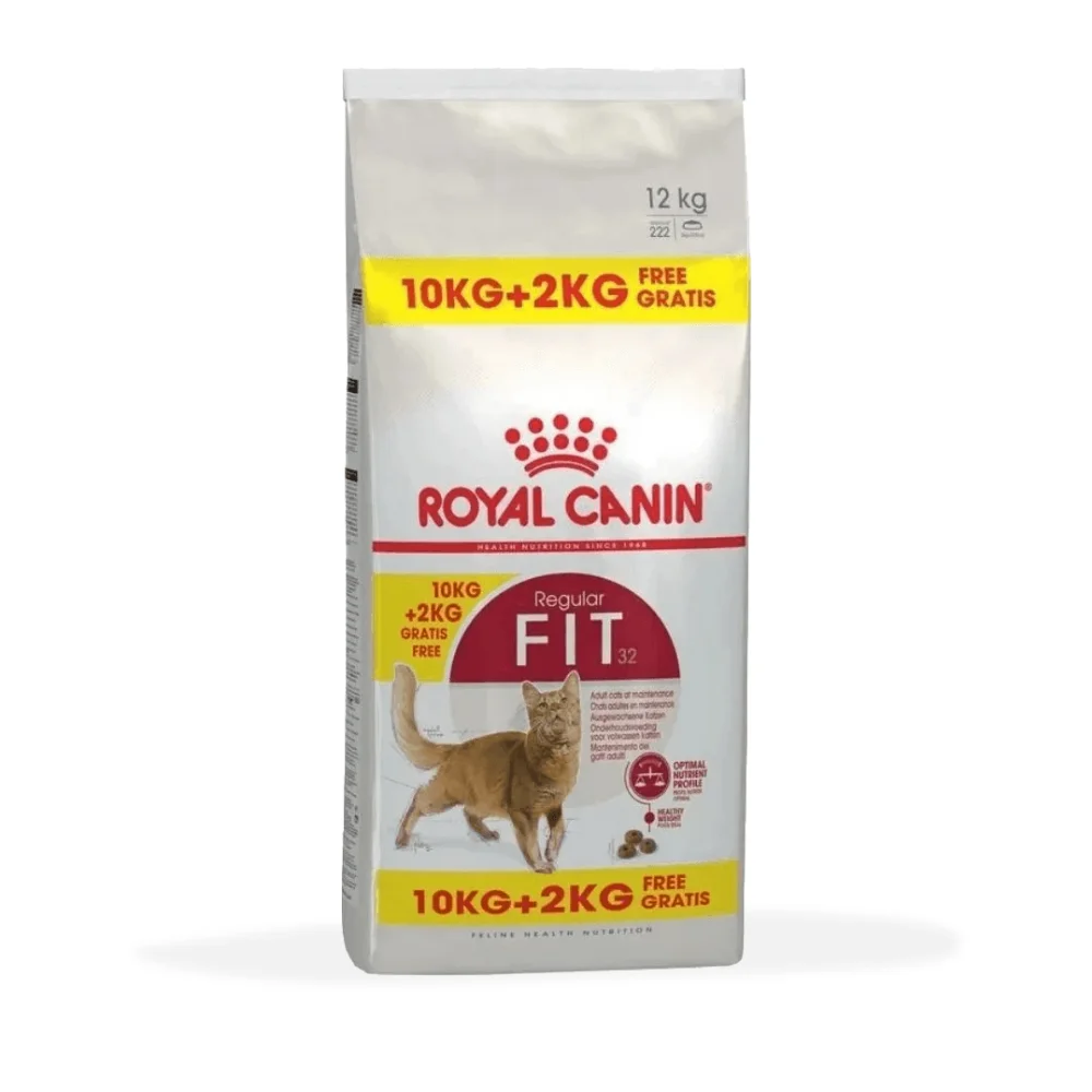 ROYAL CANIN Fit32 Adult, hrană uscată pisică, activitate fizică moderată, 10kg+2kg CADOU [2]