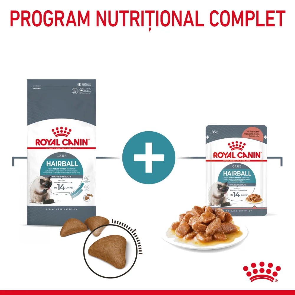 ROYAL CANIN Hairball Care Adult hrană umedă pisică, limitarea ghemurilor de blană (în sos), 12x85g [7]