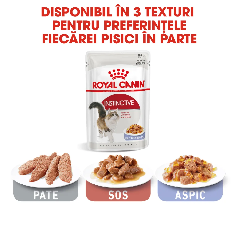 ROYAL CANIN Instinctive Adult, hrană umedă pisică (în aspic), 12x85g [9]