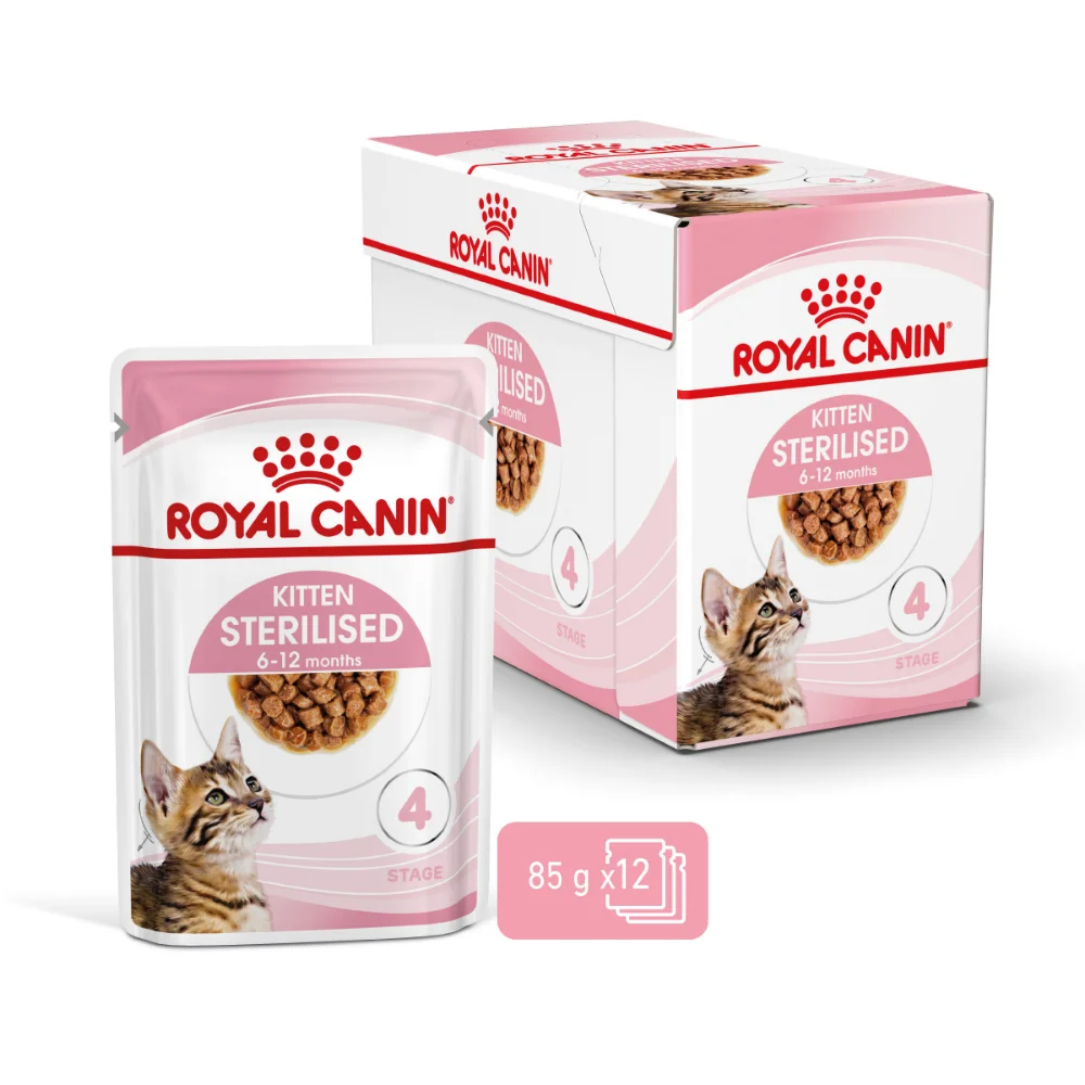 ROYAL CANIN Kitten Sterilised, hrană umedă pisică sterilizată junior (în sos), 12x85g [3]