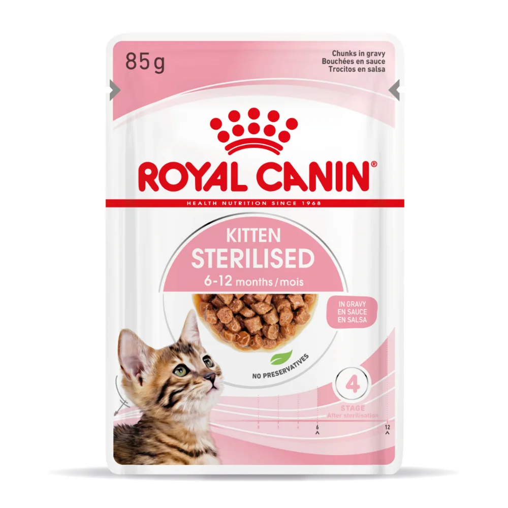 ROYAL CANIN Kitten Sterilised, hrană umedă pisică sterilizată junior (în sos), 12x85g [2]