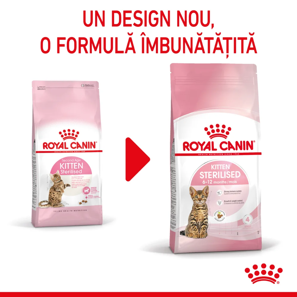 ROYAL CANIN Kitten Sterilised, hrană uscată pisici sterilizate junior, 400g [3]