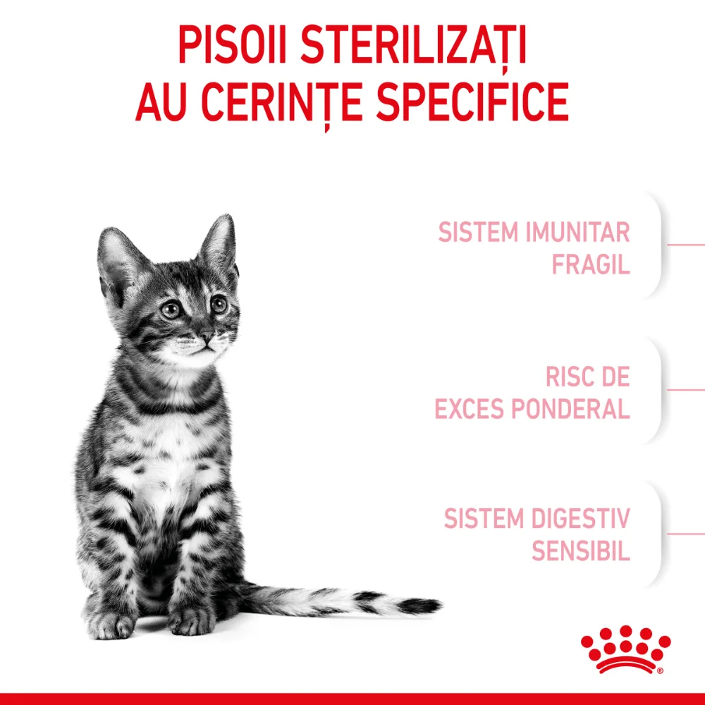 ROYAL CANIN Kitten Sterilised, hrană uscată pisici sterilizate junior, 400g [4]