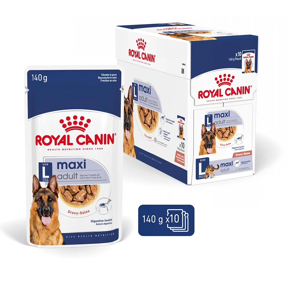 ROYAL CANIN Maxi Adult, hrană umedă câine (în sos), 10x140g [3]