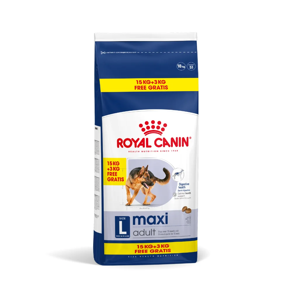 ROYAL CANIN Maxi Adult, hrană uscată câine, 15+3kg CADOU [2]