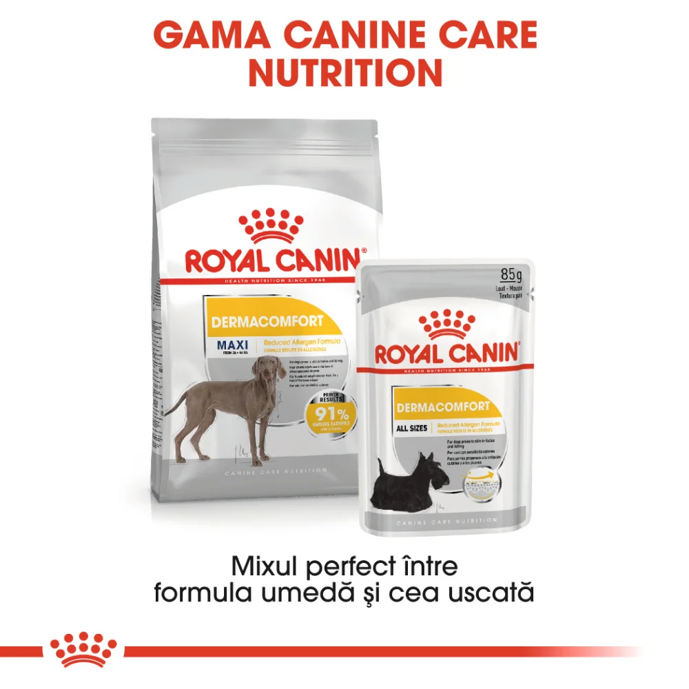 ROYAL CANIN Maxi Dermacomfort, hrană uscată câine, prevenirea iritațiilor pielii, 12kg [9]