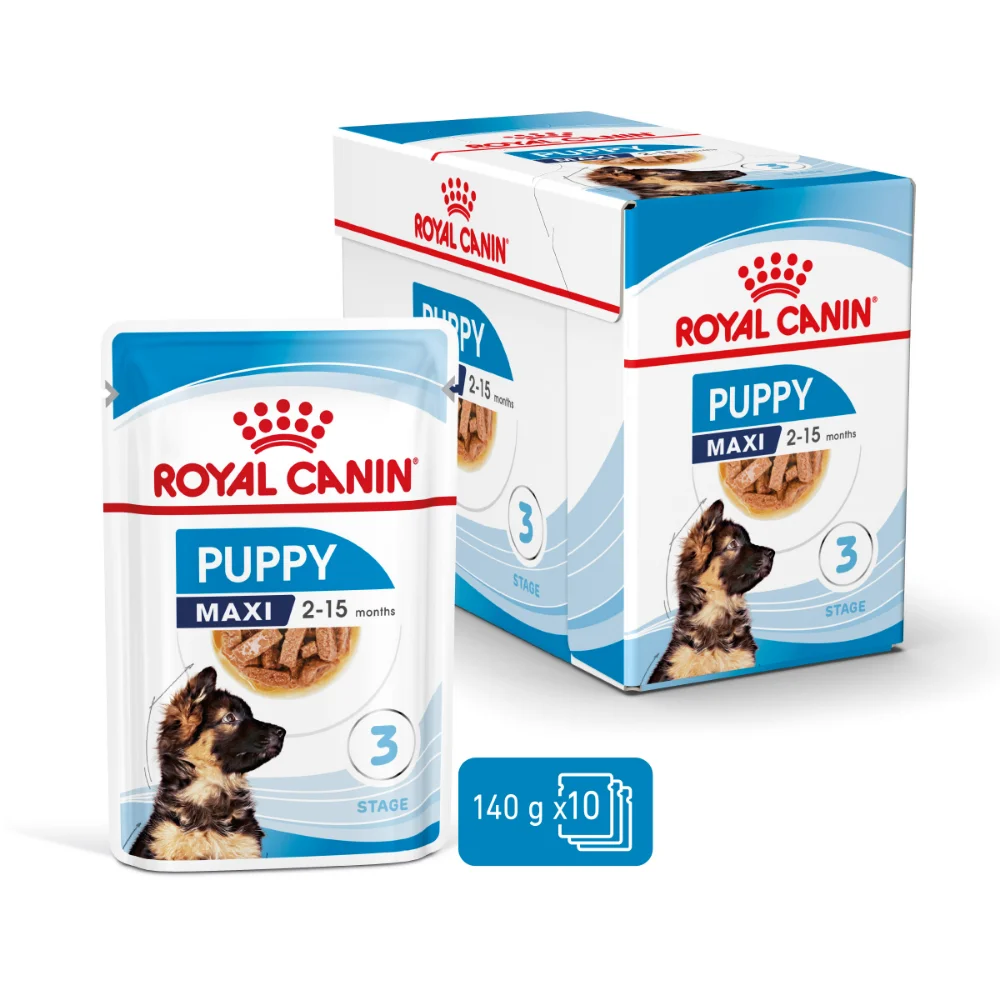 ROYAL CANIN Maxi Puppy, hrană umedă câine junior (in sos), 10x140g [3]