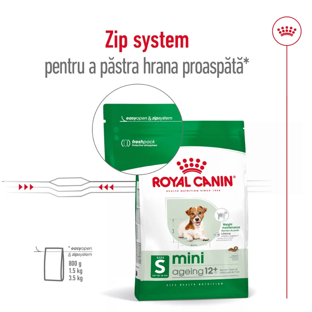 ROYAL CANIN Mini Ageing 12+, hrană uscată câine senior, 1,5kg [13]
