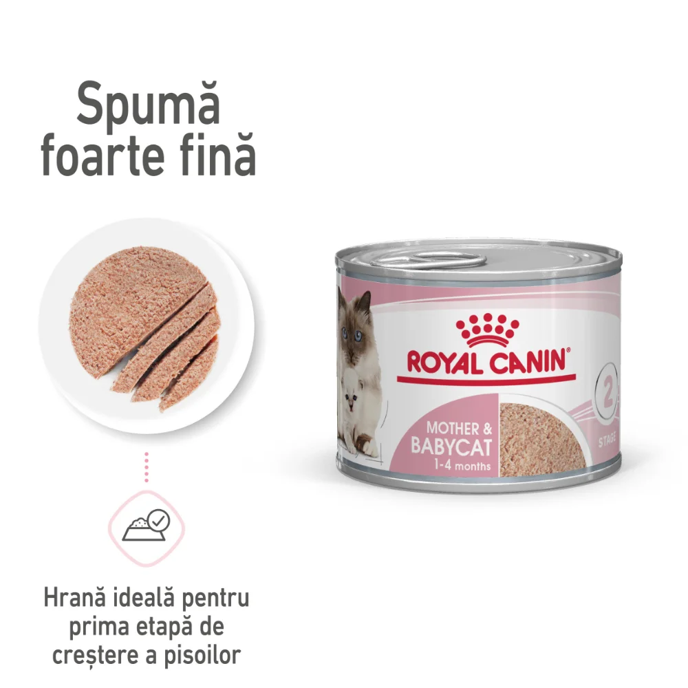 ROYAL CANIN Mother & BabyCat, hrană umedă pisică, mama si puiul (textură spumoasă), 3x195g [2]