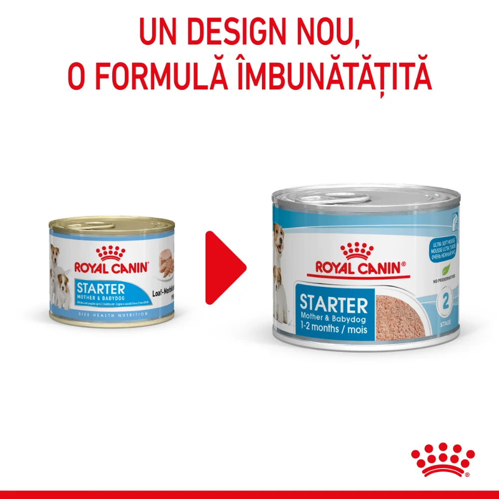 ROYAL CANIN Starter Mousse, mama și puiul, hrană umedă câine (textură spumoasă), 195g [3]