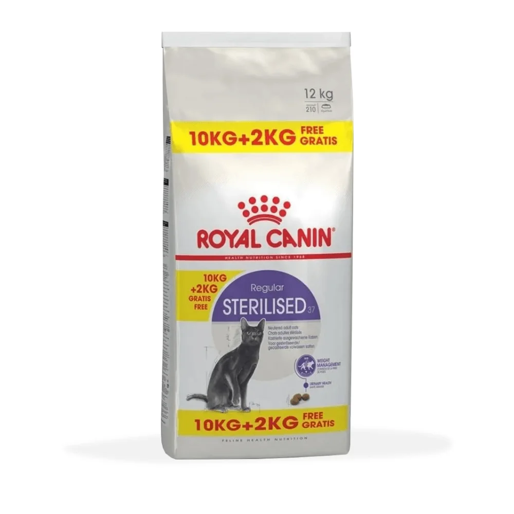 ROYAL CANIN Sterilised Adult, hrană uscată pisică sterilizată, 10k+2kg CADOU [2]