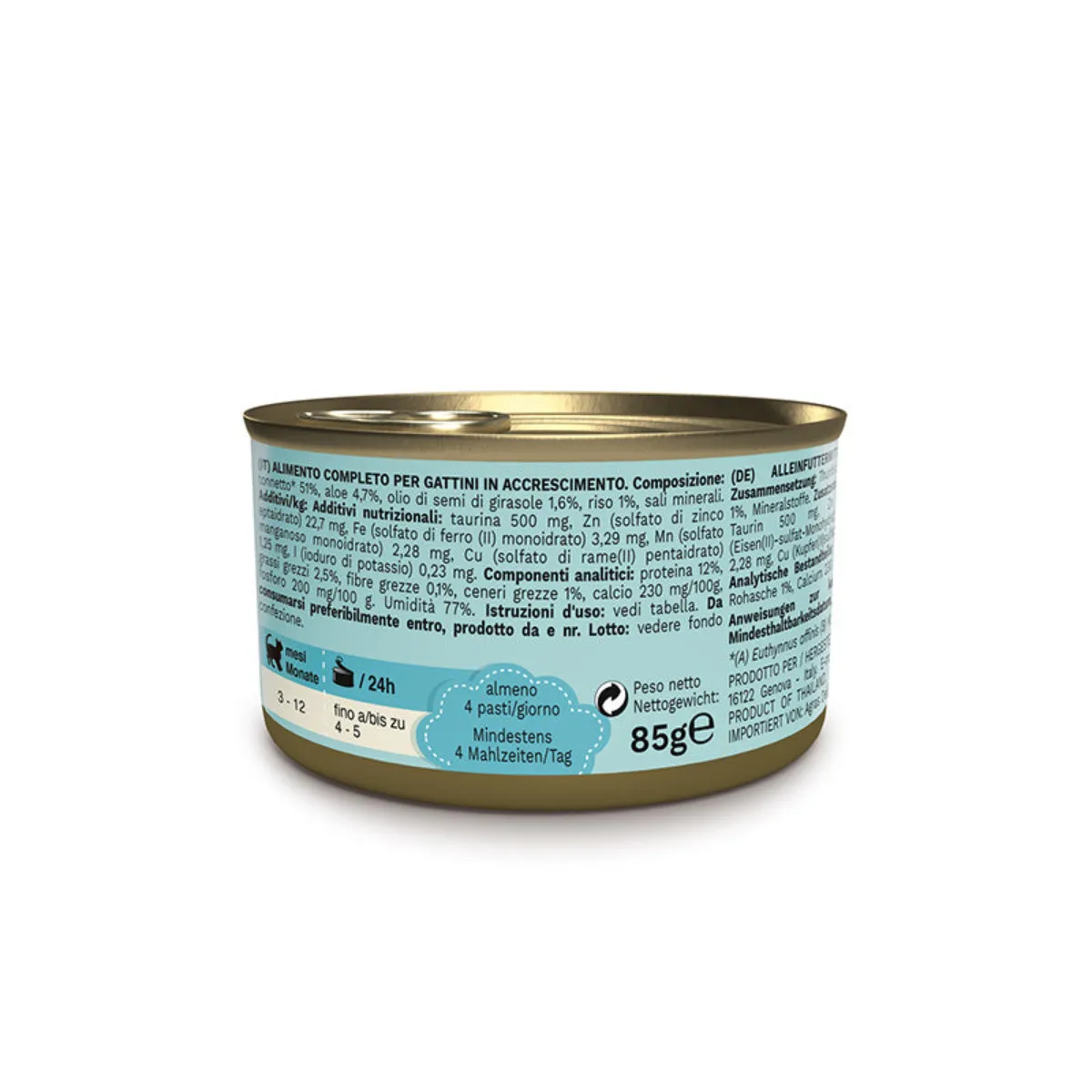 Hrană Umedă Pisică Junior, SCHESIR, Conservă, Ton și Aloe Vera, 85g [3]