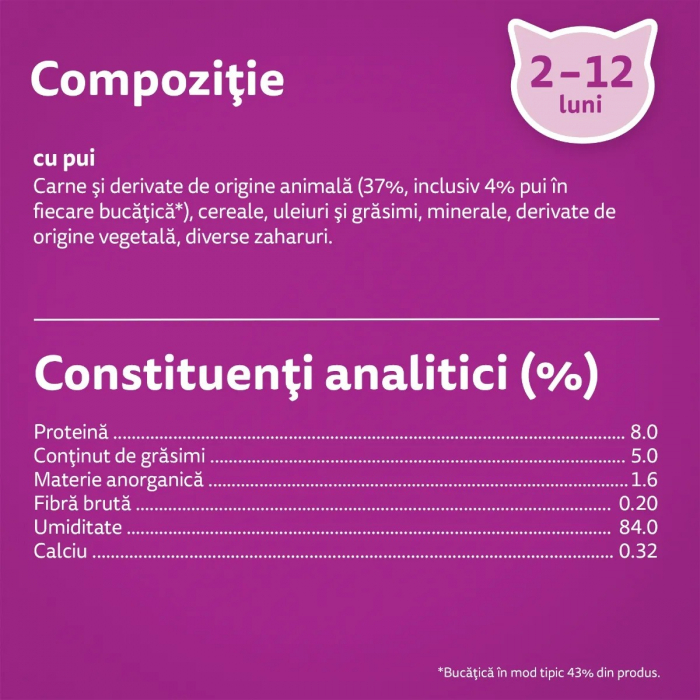 Hrana Umeda Pisici WHISKAS Junior Pui in Aspic 85g [3]