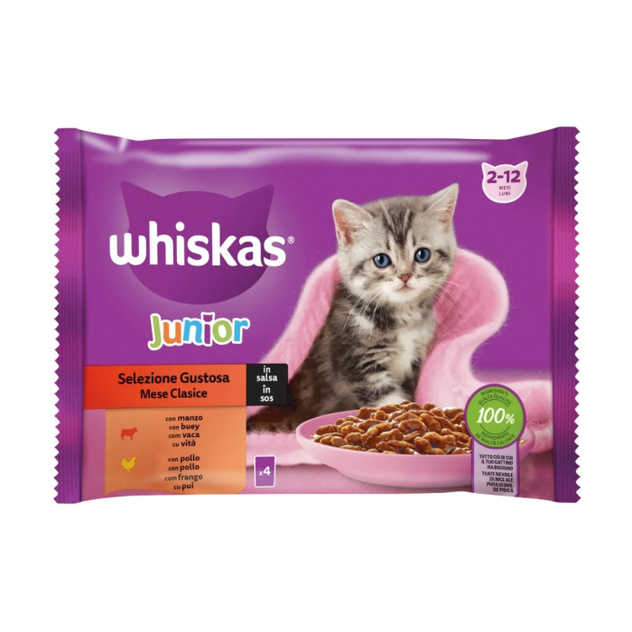 Hrana Umeda Pisici WHISKAS Junior Selectii Clasice 4x85g [2]