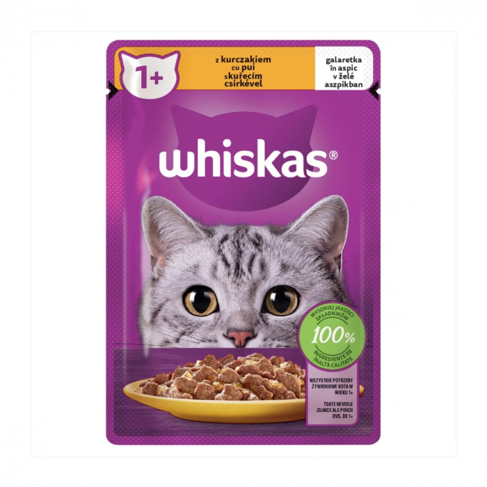 Hrana Umeda Pisici WHISKAS Pui in Aspic 85g [2]