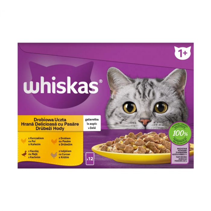 Hrana Umeda Pisici WHISKAS Selectii Pasare in Aspic 12x85g [2]