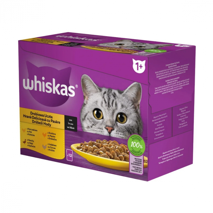Hrana Umeda Pisici WHISKAS Selectii Pasare in Sos 12x85g [3]