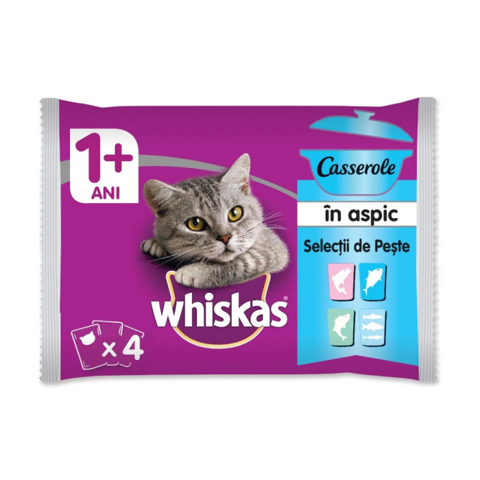 Hrana Umeda Pisici WHISKAS Selectii Peste in Aspic 4x85g [2]