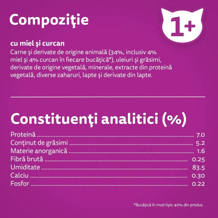 Hrana Umeda Pisici WHISKAS Tasty Mix Meniu Cremos Miel in Sos 85g [3]
