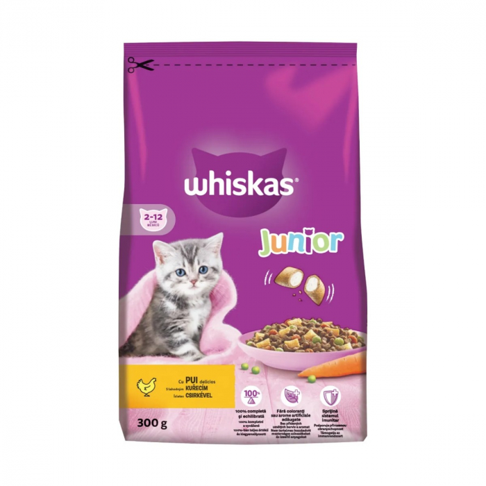 Hrana Uscata Pisici WHISKAS Kitten Pui 300g [3]