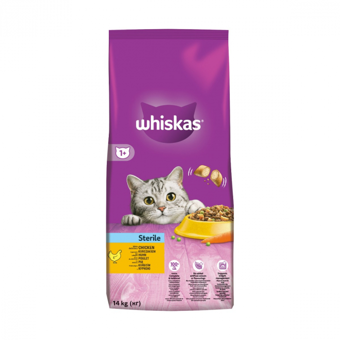 Hrana Uscata Pisici WHISKAS Adult Sterilizat Pui 14kg [3]