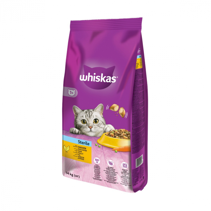 Hrana Uscata Pisici WHISKAS Adult Sterilizat Pui 14kg [2]