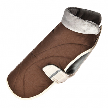 Câini - 4DOG DELUXE Haină pentru Câine, Rumby Wrap Maro, 40 cm
