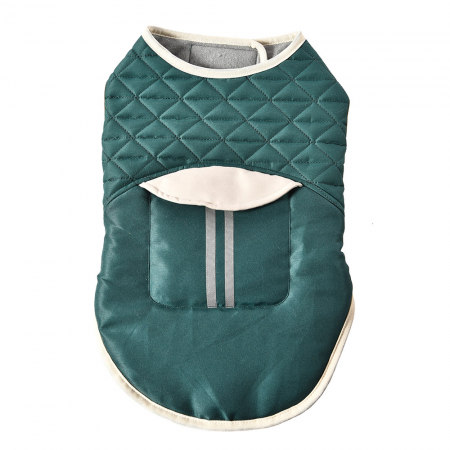 Câini - 4DOG DELUXE Haină pentru Câine, Emerald Verde, 45 cm