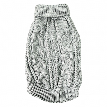 Câini - 4DOG DELUXE Haină pentru Câine, Warm Sweater Gri, 35 cm