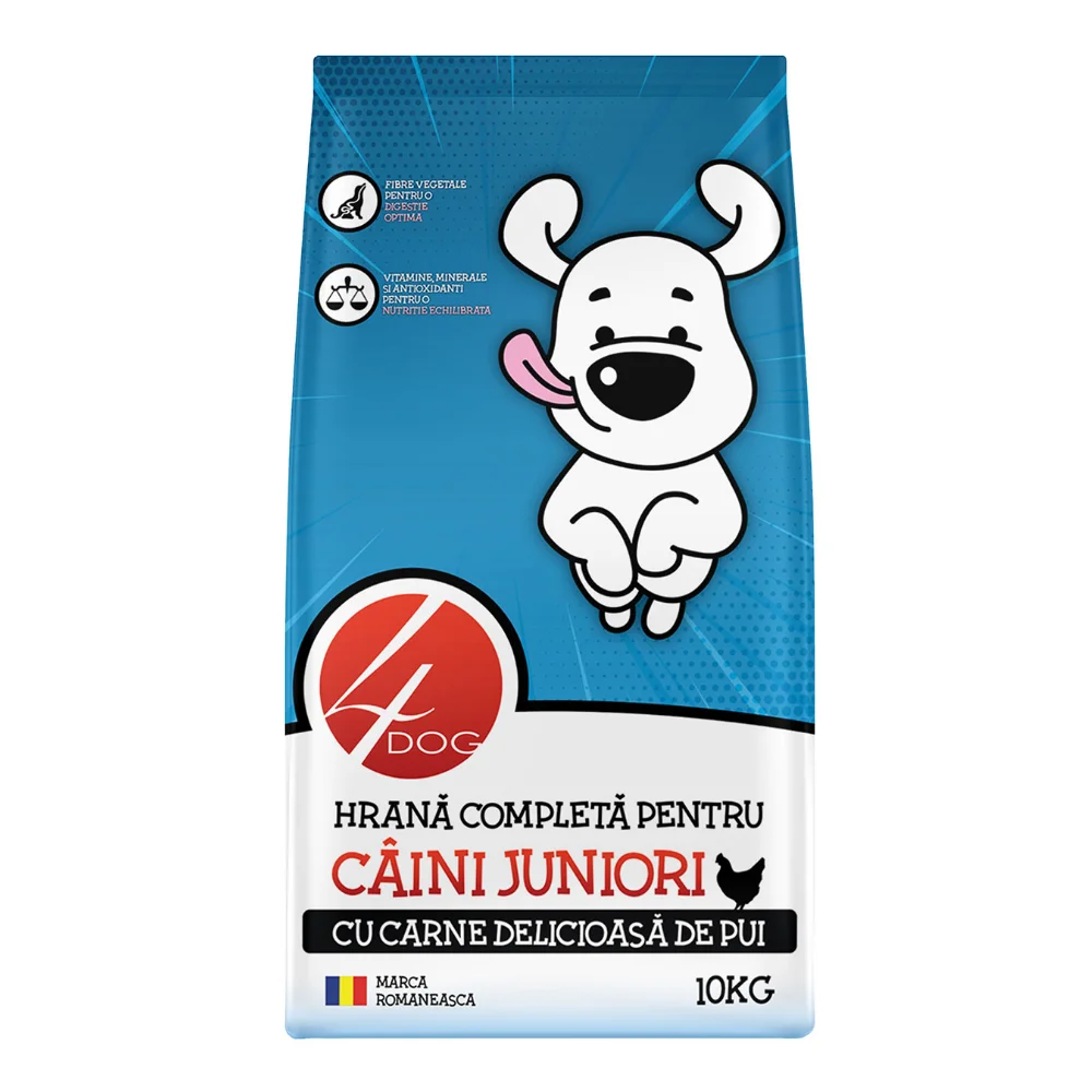 Câini - Hrana Uscata Caini 4DOG Junior Pui 10kg