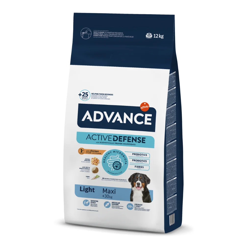 Câine Adult - ADVANCE Light, Hrană Uscată Câine Adult, Talie Mare, 12kg