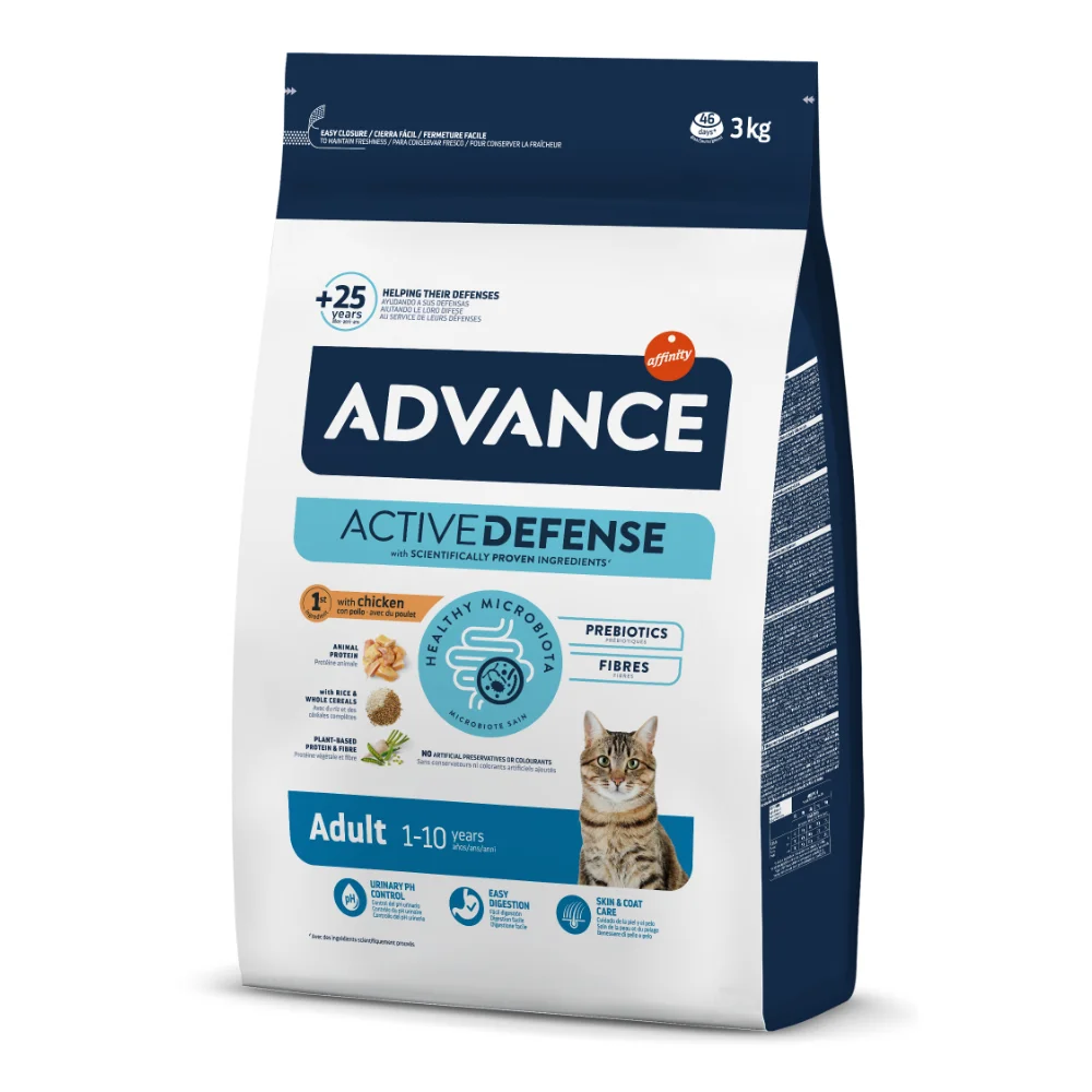 Pisică Adult - ADVANCE Hrană Uscată Pisică Adult, Pui și Orez, 3kg