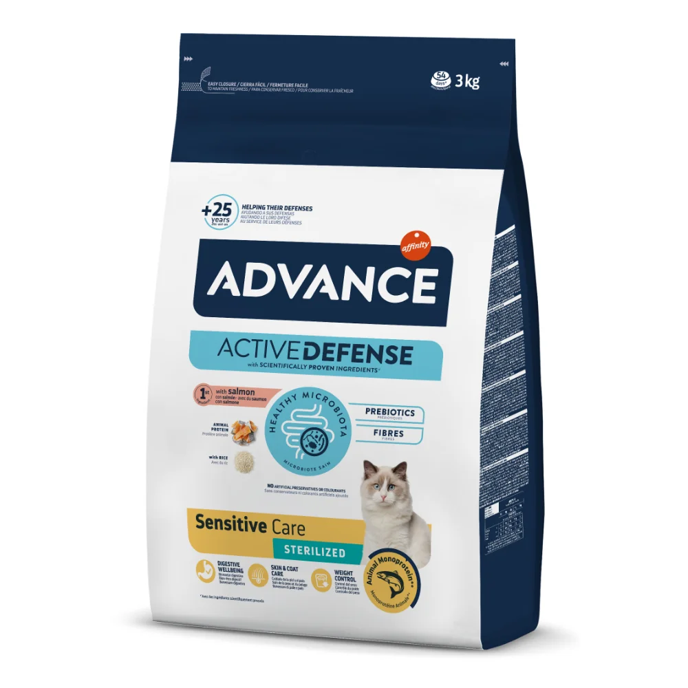 ADVANCE Sensitive, Hrană Uscată Pisică Adult, Somon și Orez, 3kg [0]