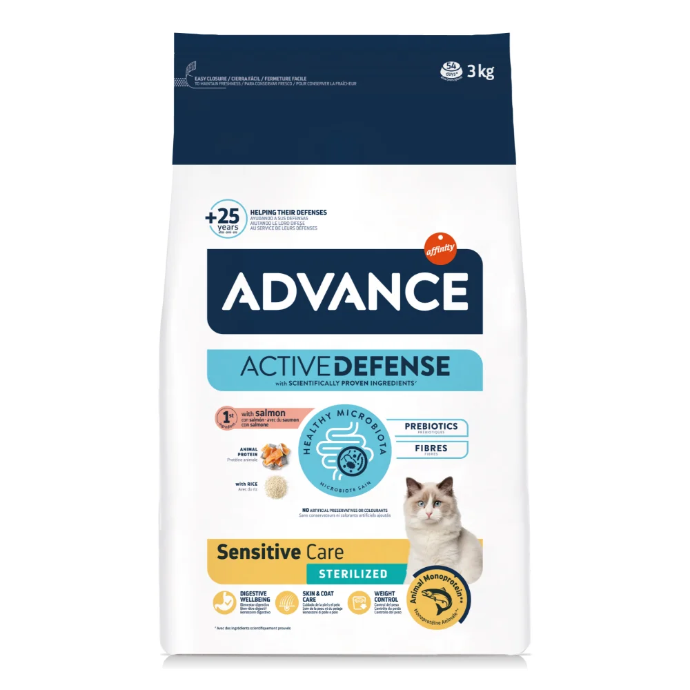 ADVANCE Sensitive, Hrană Uscată Pisică Adult, Somon și Orez, 3kg [2]