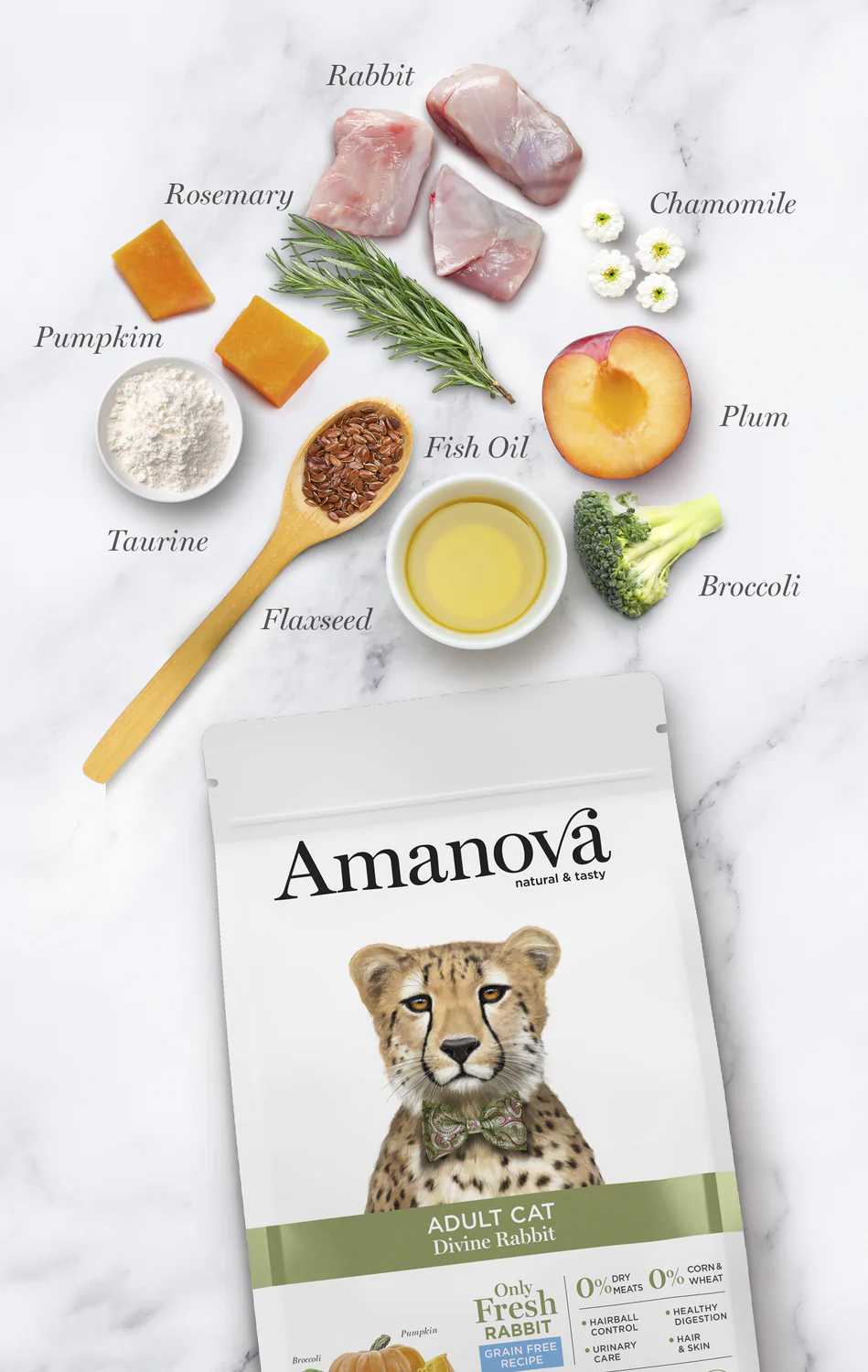 Hrană Uscată Pisică Adult, AMANOVA, Hipoalergenic, Iepure, 1.5kg [3]