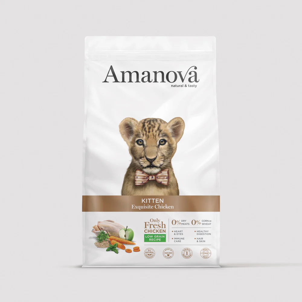 Pisică Junior - Hrană Uscată Pisică Junior, AMANOVA, Hipoalergenic, Pui, 1.5kg