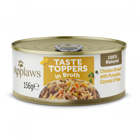 Câini - Applaws Toppers cu Pui si Vegetale in Supa, Hrana Umeda Caine 156g
