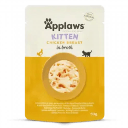 Pisică Junior - APPLAWS Hrană Umedă Pisică Junior, Pui în supă, 50g