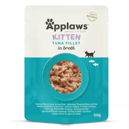Pisică Junior - APPLAWS Hrană Umedă Pisică Junior, Ton în supă, 50g