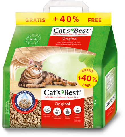 Pisici - Așternut Igienic pentru Pisică, CAT'S BEST, Original, 5+2L