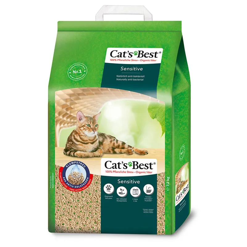 Pisici - Așternut Igienic pentru Pisică, CAT'S BEST, Sensitive, 20L