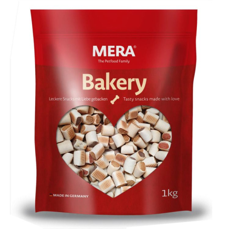 Câini - Recompense pentru Câine Adult, MERA Bakery, Mini Rulouri, Pui, Vită și Pește, 1kg