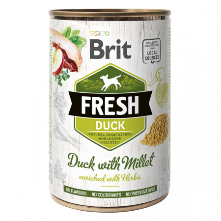 Câini - Hrana Umeda Caini BRIT Fresh Rata si Mei 400g
