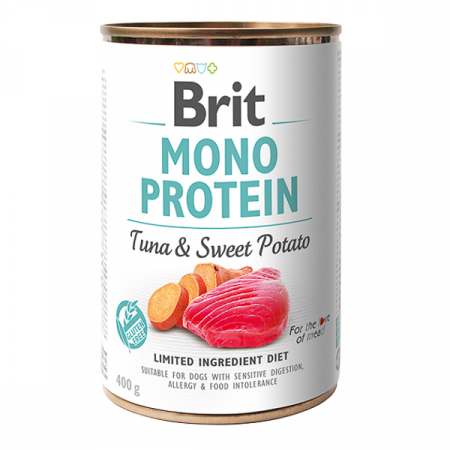 Câini - Hrana Umeda Caini BRIT Mono Protein Ton si Cartof Dulce 400g