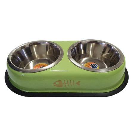 Câini - Castron Dublu 4DOG Color 2x0,95L