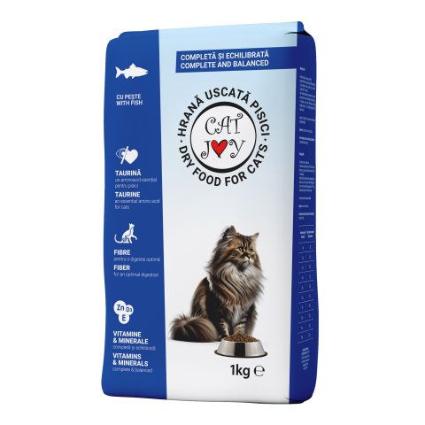 Pisici - Hrană Uscată Pisică Adult, CAT JOY, Pește, 1kg