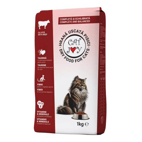 Pisici - Hrană Uscată Pisică Adult, CAT JOY, Vită, 1kg