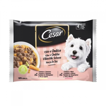 Câini - Hrana Umeda Caini CESAR Selectii in Sos 4x100g