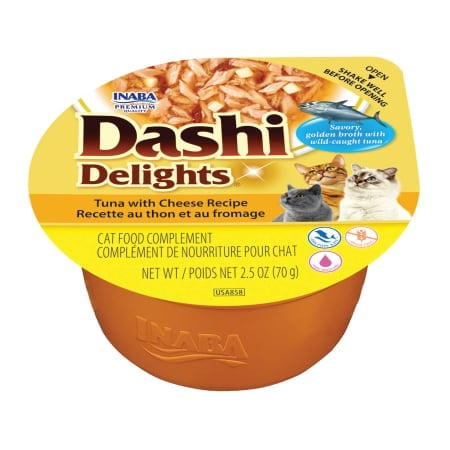 Pisici - Hrană Umedă Pisică Adult, CIAO Dashi Delights, Ton și Brânză, 70g